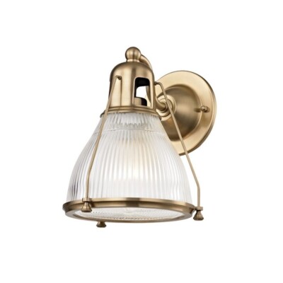 Hudson Valley 7301-AGB Haverhill 8'' Wall Sconce/Light, Aged Brass