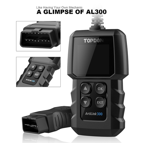New TOPDON AL300 OBD2 Code Reader Scanner Car Smog Check Engine Fault Diagnostic