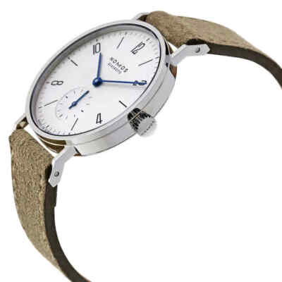 Pre-owned Nomos Tangente Hand Wind White Silver Dial Ladies Watch 123