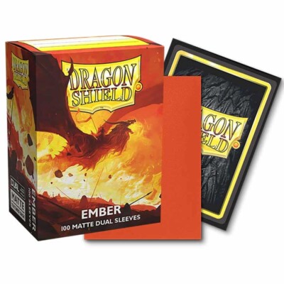 Matte Dual Ember 100 ct Dragon Shield Sleeves Standard Size VOLUME DISCOUNT