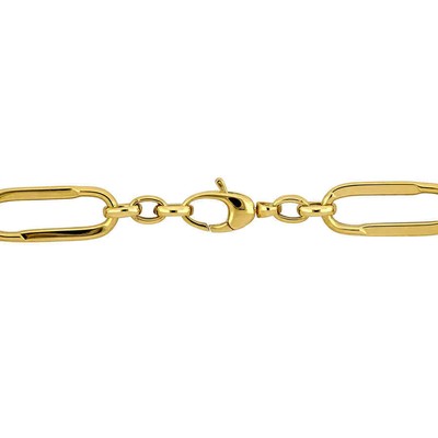 Pre-owned Amour 8mm Oval Link Bracelet In 14k Yellow Gold - 7.5 In
