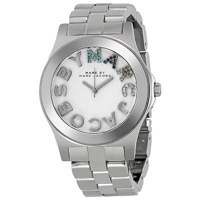 MARC BY MARC JACOBS RIVERA WHITE DIAL STAINLESS STEEL UNISEX WATCH MBM3136
