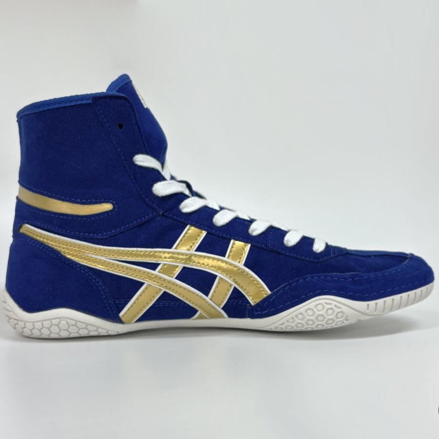 Pre-owned Asics Wrestling Shoes Ex-eo / Blue/gold/shoelace White Twr900 Successor Japan