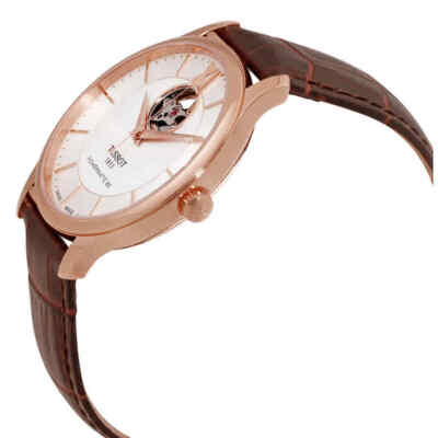 Pre-owned Tissot Tist0639073603800  T Classic Tradition Automatoic Leather Men's Watch -