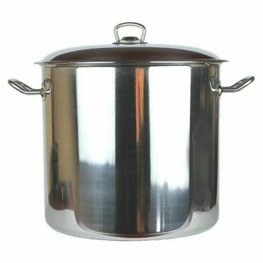 XL Edelstahl Koch Topf / Kessel ca. 18 L Camping Outdoor Gastronomie Suppentopf
