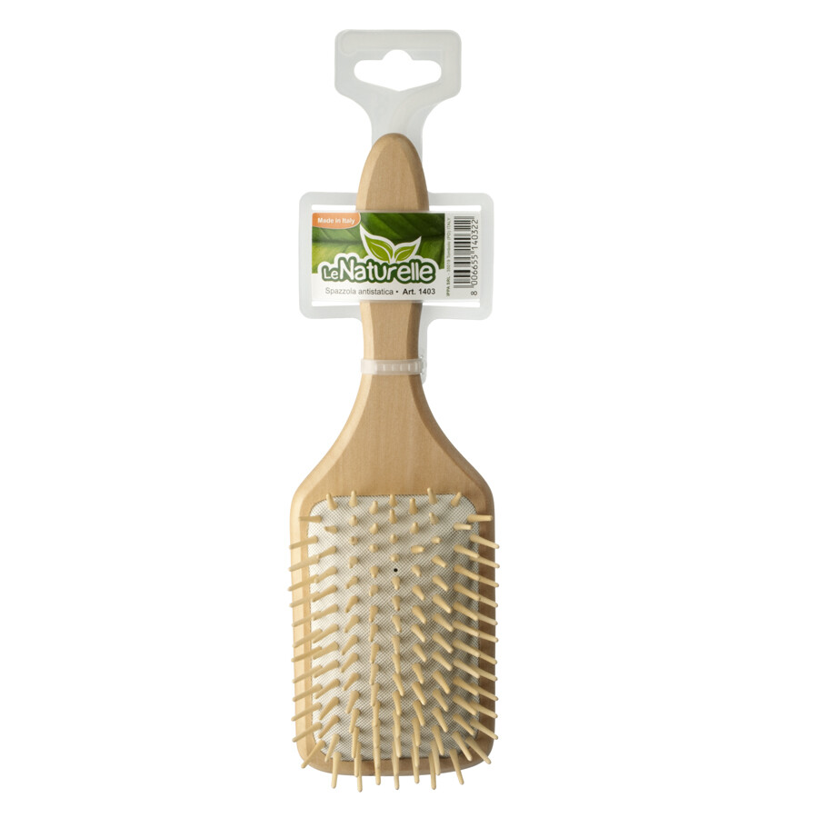Paddelbürste Haarbürste Paddle antistatisch Kissenbürste Naturborsten Holzbürste