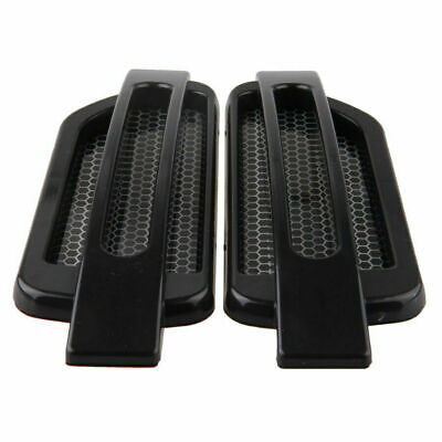 2 Pcs Car Auto SUV Self Adhesive Side Vent Air Flow Fender Intake Stickers Black