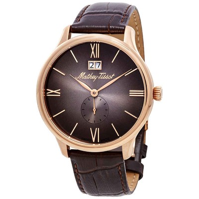 Мужские часы Mathey-Tissot Edmond с коричневым кварцевым циферблатом H1886QPM