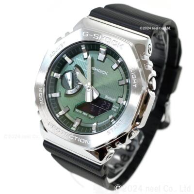 Pre-owned Casio G-shock Gbm-2100a-1a3jf Men Watch Metal Case Bluetooth Analog Digital