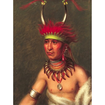 King Shaumonekusse Otoe Native American Portrait Art Print Framed 12x16