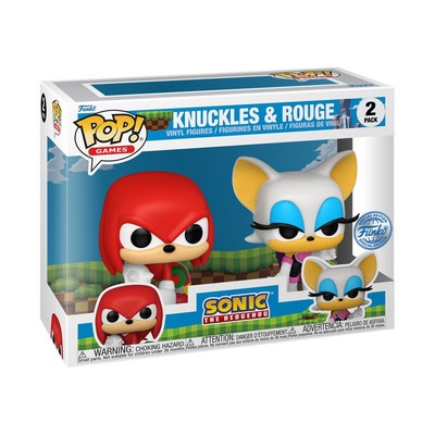 Sonic the Hedgehog  Knuckles & Rouge Pop! Vinyl Figure 2-Pack + BONUS PROTECTOR