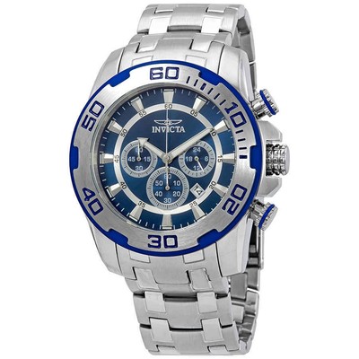 Мужские часы Invicta Pro Diver Chronograph с синим циферблатом 22319