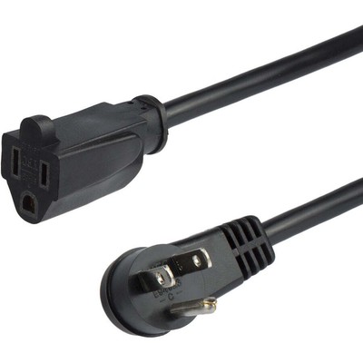 StarTech.com 3ft (1m) Power Extension Cord, Right Angle NEMA 5-15P to NEMA
