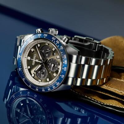 Pre-owned Seiko Prospex Sbdl111 Men Watch Box Japan Speedtimer Sport Solar Chronograph