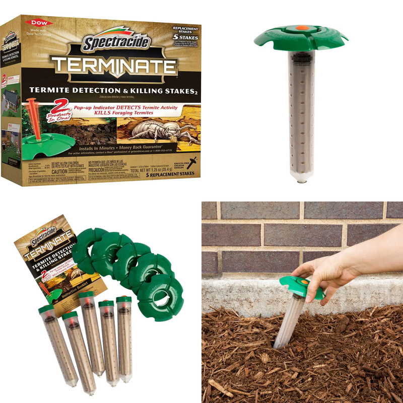 Terminate Termite Killing Stakes (5-Count) Trap Bait Insect Killer Bug Home Pest