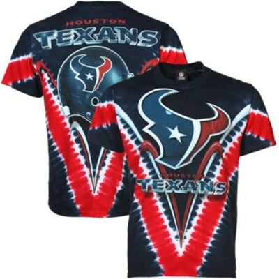 Houston Texans ''V'' Design Tie Dye Shirt by Liquid Blue - Adult X-Large