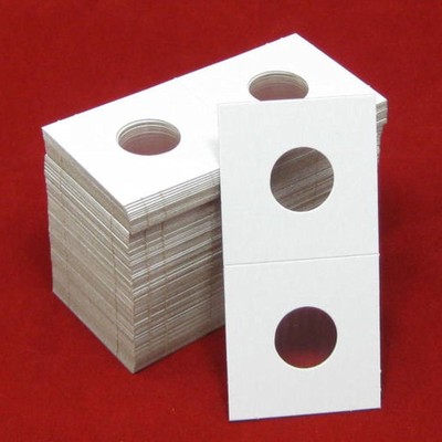 Cardboard 2x2 Coin Holder Mylar Flips for Pennies / Cents 19mm, Qty. 100