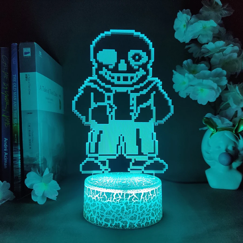Undertale Anime Lamp Cute Room Decor RGB Table Light Houses Decoration Undertale
