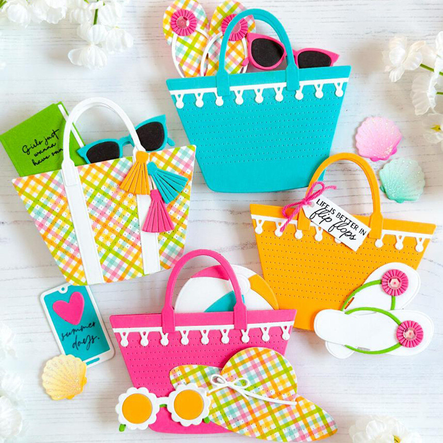 Beach Bag Metal Cutting Dies Gift Card Diy Scrapbooking Embossing Stencil Crafts