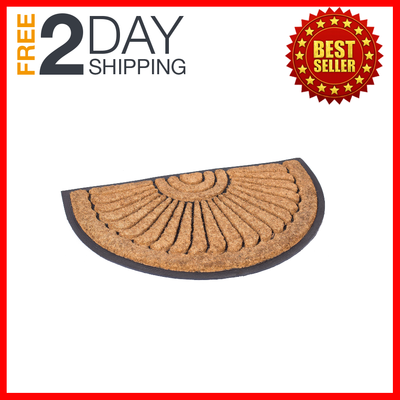 Welcome Mat Front Back Door Outdoor Doormat Round Half Moon