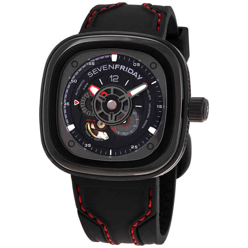 Sevenfriday P-Series Racer III Automatic Black Dial Men Watch P3C/2