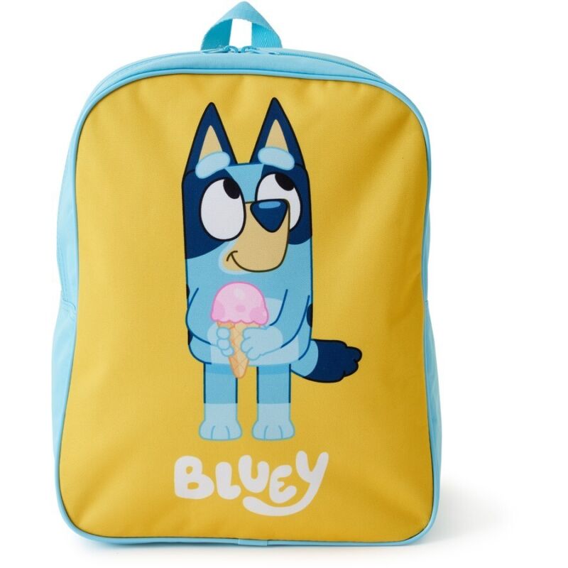 Bluey Yellow & Blue Zip Up Backpack Bag Brand New