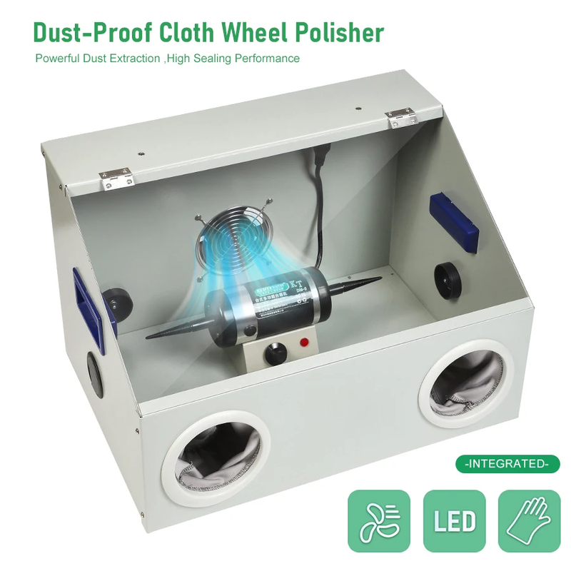 Dust-Proof Cloth Wheel Polisher Integrated Dust Extraction Polishing Machine Sea