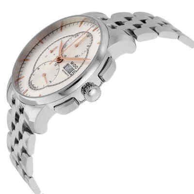 Pre-owned Mido Baroncelli Automatic Chronograph Silver Dial Stainless Steel Men's Watch