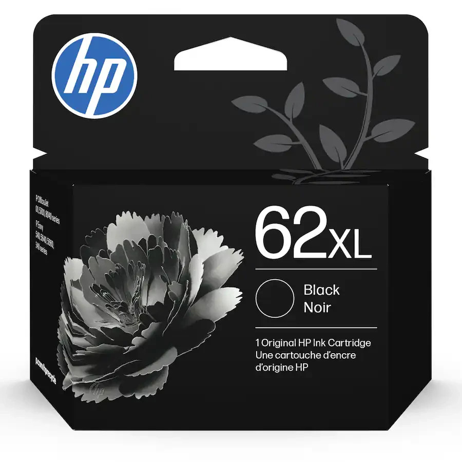 HP C2P05AN 62XL High Yield Ink Cartridge - Black Noir