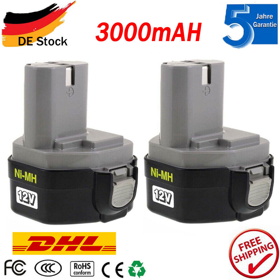 2X 3,0Ah Original 12V AKKU Für Makita 1220 1222 1233 1234 1235F 6270D 192598-2