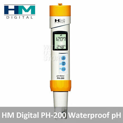 HM Digital PH-200 Waterproof pH Temp Water Quality Meter Tester _Retail Box