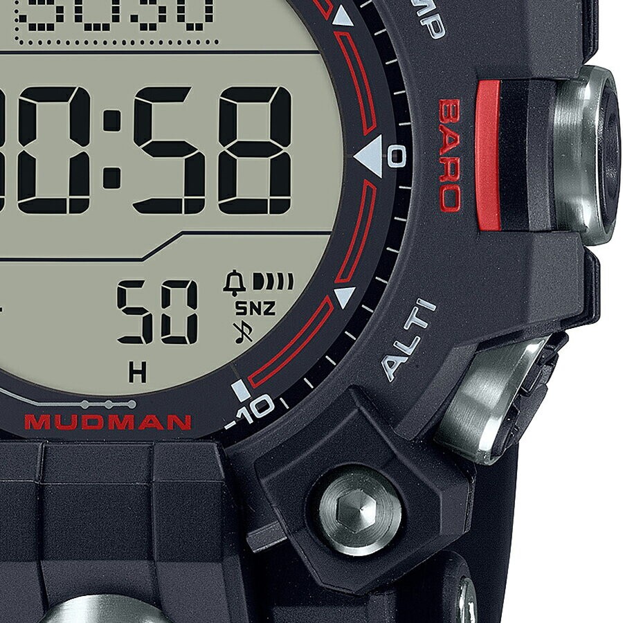 Pre-owned Casio G-shock Gw-9500-1jf Master Of Mudman Triple Sensor Men Watch 52mm Black