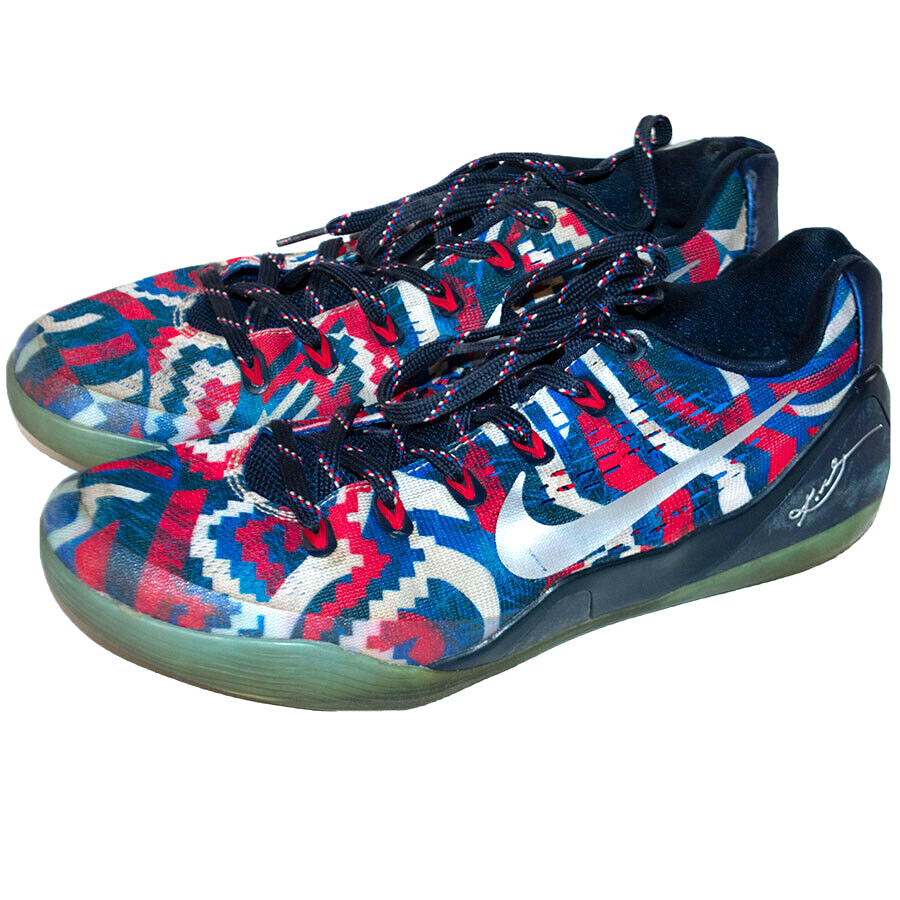 Nike Kobe IX 9 EM USA Olympic Independence Day Shoes Size 8.5 Red White Blue