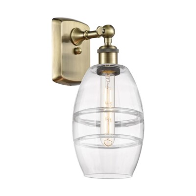 Innovations 516-1W Vaz 1Lt 6'' Sconce, Antique Brass/Clear - 516-1W-AB-G557-6CL