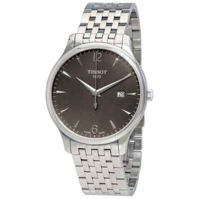 Мужские часы Tissot Tradition с антрацитовым циферблатом T0636101106700