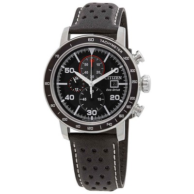 Pre-owned Citizen Brycen Chronograph Black Dial Men's Watch Ca0649-14e