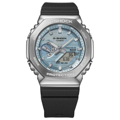 Pre-owned Casio G-shock Gbm-2100a-1a2jf Metal Case Blue Dial Bluetooth Men's Watch