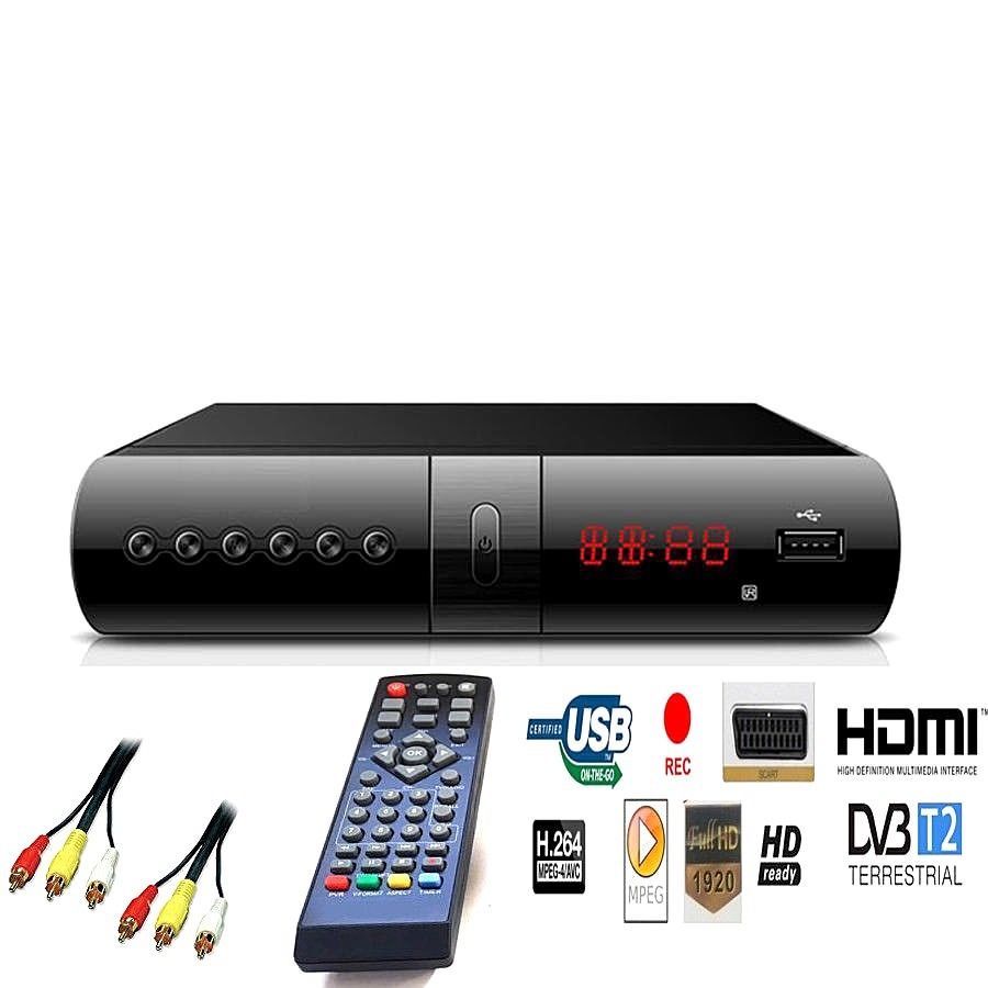Decoder Digitale Terrestre Ricevitore Dvb-T2 Full Hd Scart Usb E Hdmi Hd-888 hsb
