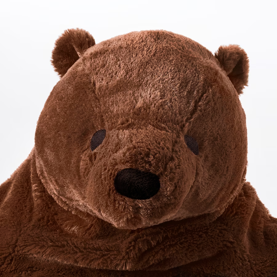 IKEA DJUNGELSKOG Soft toy, brown Bear Stuffed, Kids Toy,  Large 39 ¼ " New