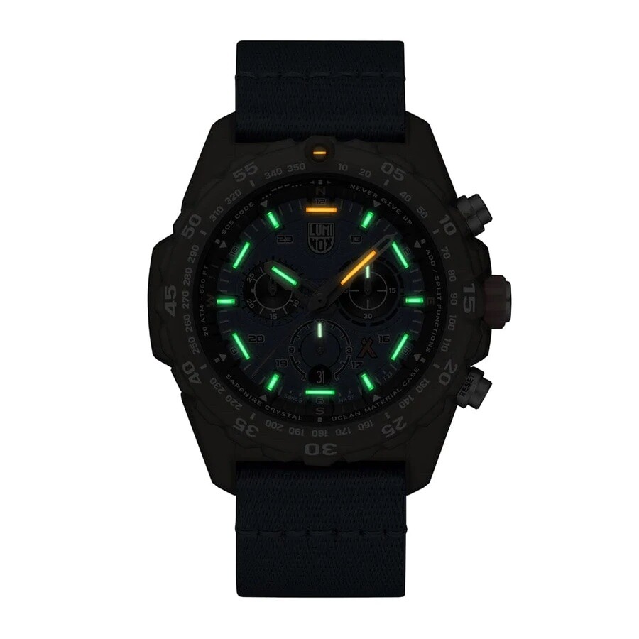 Pre-owned Luminox Bear Grylls Xb.3743.eco Survival Master X Tide 45mm Quartz Men's Watch