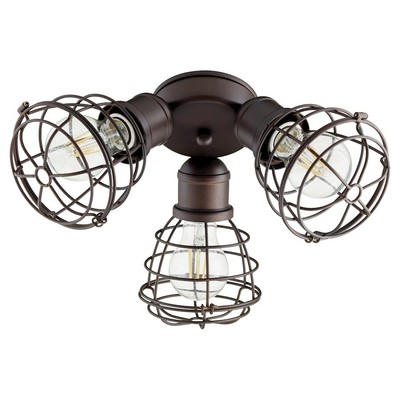 Quorum 3 Light Patio Light Kit, Oiled Bronze - 2314-86