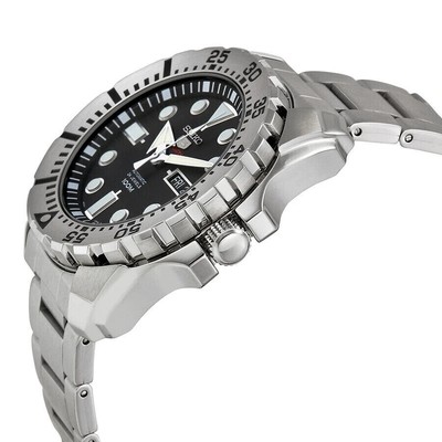 Pre-owned Seiko Men's Srp599j1 Analog Watch Automatic Stainless Steel Black Dial 44mm