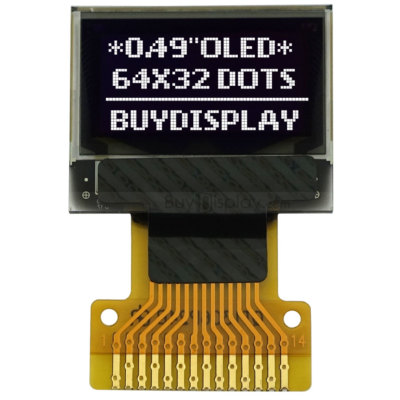 0.49'' OLED Display Module 64x32 Pixel,SSD1306,SPI I2C,White on Black w/Tutorial