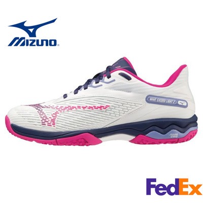 Mizuno Tennis Shoes WAVE EXCEED LIGHT 2 OC White/Pink 61GB2317 13 Unisex oki07
