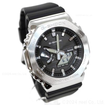 Pre-owned Casio G-shock Gbm-2100-1ajf Metal Case Bluetooth Analog Digital Men Watch