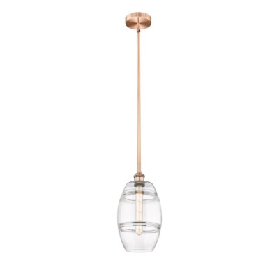 Innovations 616-1S Vaz 1Lt 8'' Stem Mini Pendant, CP/Clear - 616-1S-AC-G557-8CL