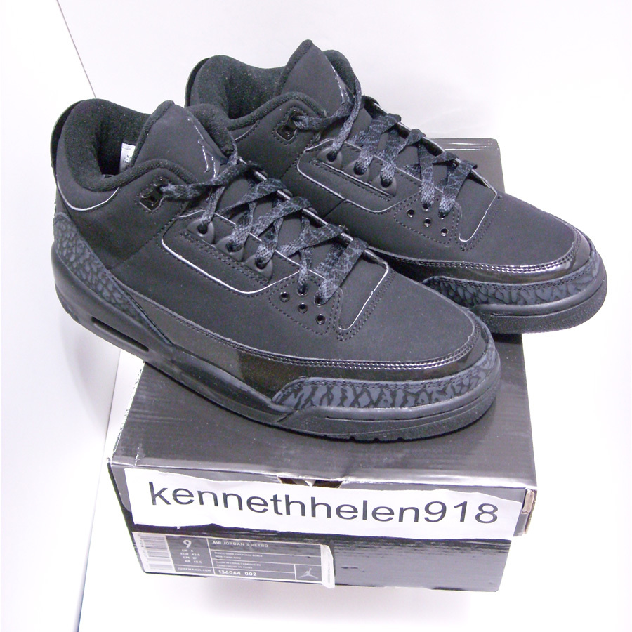 NEW 2007 NIKE AIR JORDAN III 3 RETRO BLACK CAT 136064-002 MENS SIZE 9 NEW 2007 NIKE AIR JORDAN III 3 RETRO BLACK CAT 136064-002 MENS SIZE 9