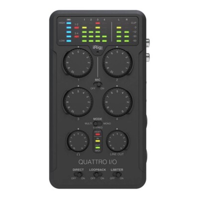 IK Multimedia Irig Pro Quattro I / O Portable audio MIDI interface 4 in / 2 out