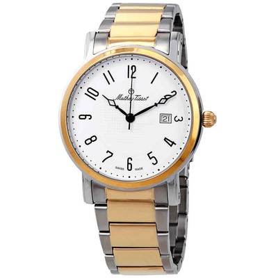 Мужские часы Mathey-Tissot City с металлическим белым циферблатом HB611251MBG