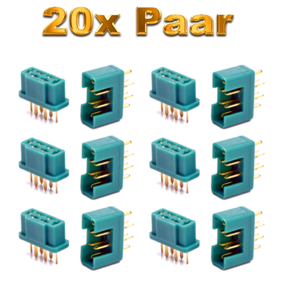 20 Paar 40 Stück MPX Hochstromstecker Stecker Buchse Multiplex kompatibel 6Pin 